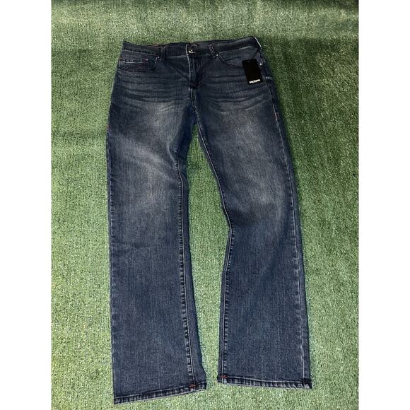 True Religion Ricky Relaxed Straight Dark Indigo Blaster Mens 36 Denim Jeans NEW - Picture 5 of 11